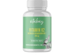 Vitamina K2 MK7 200 mcg 90 Tablete vegan, Vitabay
